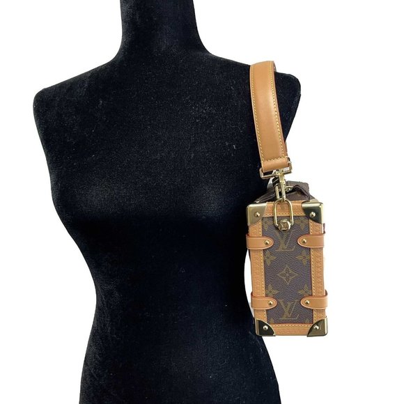 Louis Vuitton Pristine Monogram Side Trunk Canvas PM Crossbody Shoulder Bag - Picture 10 of 12